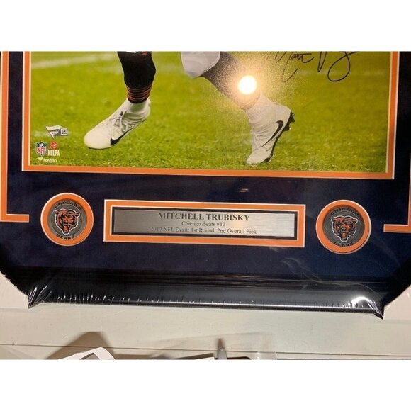 Mitchell Trubisky Autograph Signed Chicago Bears 16x20 Photo Framed Fanatics - Picture 4 of 4